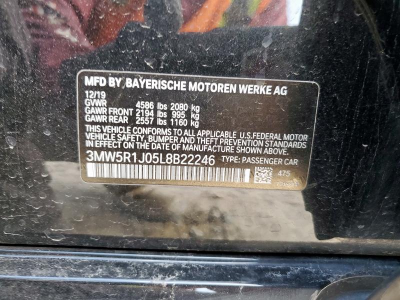 2020 BMW 330I 3MW5R1J05L8B22246