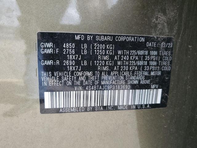 2023 SUBARU OUTBACK ON 4S4BTAJC9P3183692