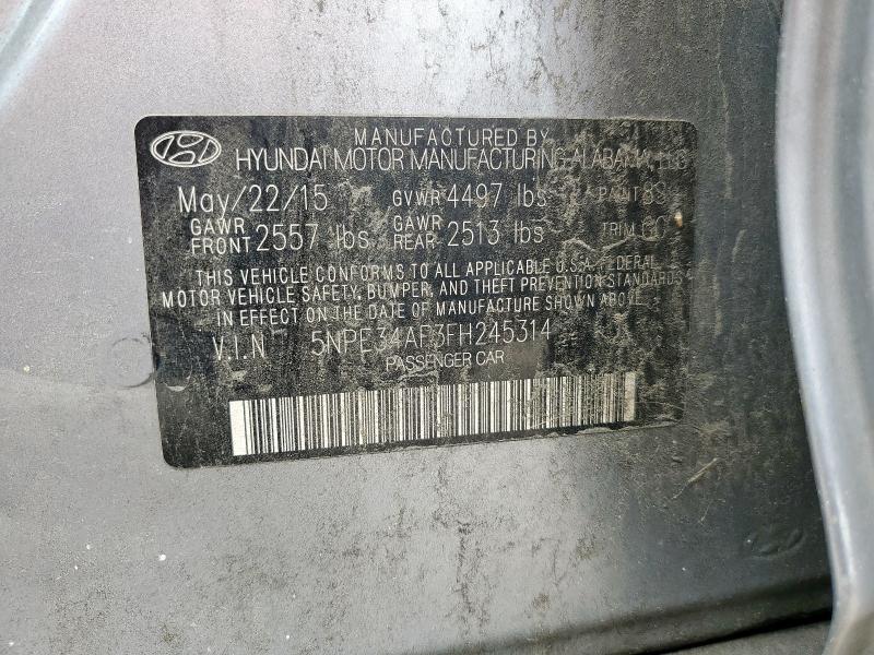 2015 HYUNDAI SONATA SPO - 5NPE34AF3FH245314