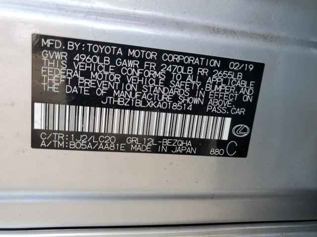 2019 LEXUS GS 350 BAS JTHBZ1BLXKA018514