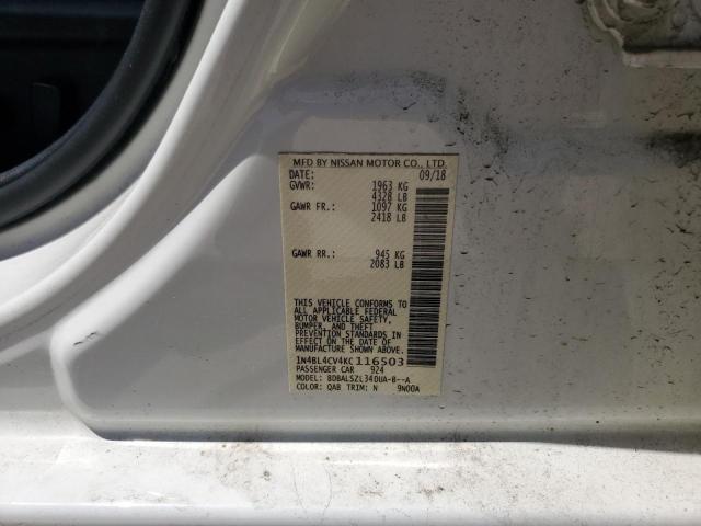2019 NISSAN ALTIMA SR - 1N4BL4CV4KC116503