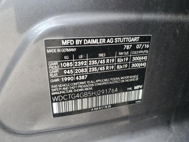 2017 MERCEDES-BENZ GLA 250 4M WDCTG4GB5HJ291764