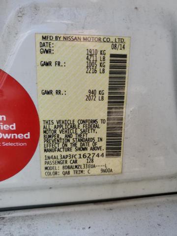 2015 NISSAN ALTIMA 2.5 - 1N4AL3AP3FC162744