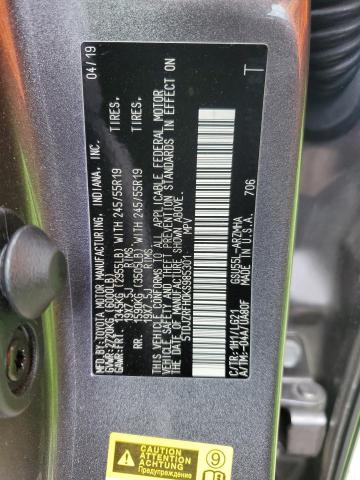 2019 TOYOTA HIGHLANDER - 5TDJZRFH0KS985301