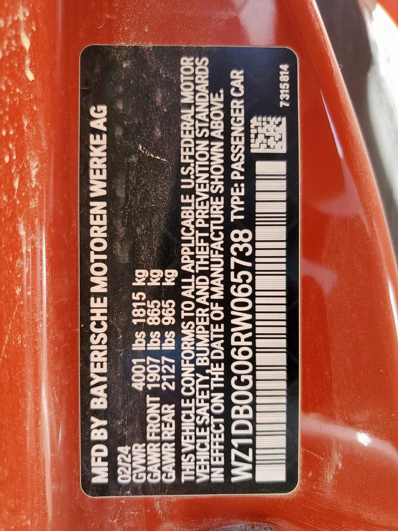 WZ1DB0G06RW065738 Toyota Supra Base 2024