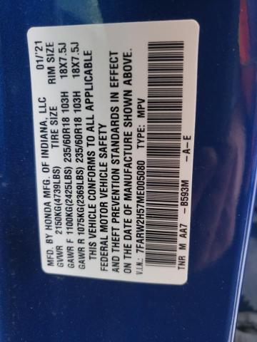 2021 HONDA CR-V EX - 7FARW2H57ME005080