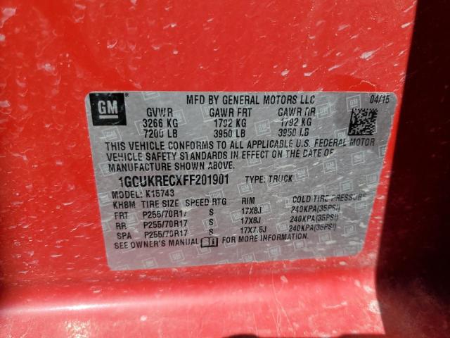 2015 CHEVROLET SILVERADO - 1GCUKRECXFF201901