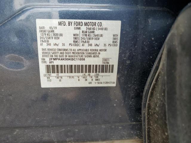 2019 FORD EDGE TITAN - 2FMPK4K99KBC11058