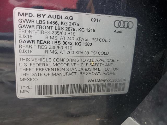 2018 AUDI Q5 PREMIUM - WA1ANAFYXJ2062370