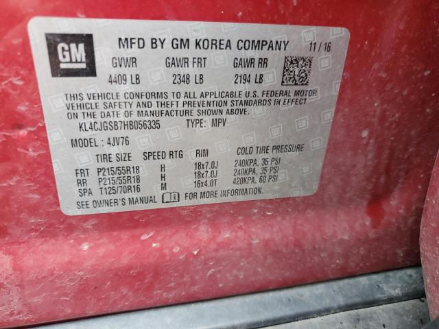 2017 BUICK ENCORE ESS KL4CJGSB7HB056335