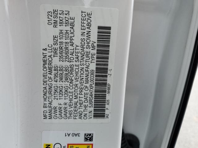 2023 HONDA CR-V EXL 5J6RS4H7XPL003369