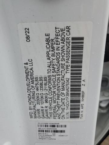 2022 HONDA ACCORD SPO 1HGCV1F39NA076342