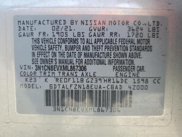 2021 NISSAN VERSA SV - 3N1CN8EVXML867306