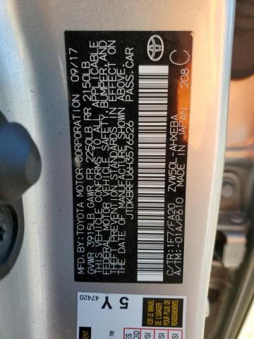 2017 TOYOTA PRIUS JTDKBRFU6H3576526