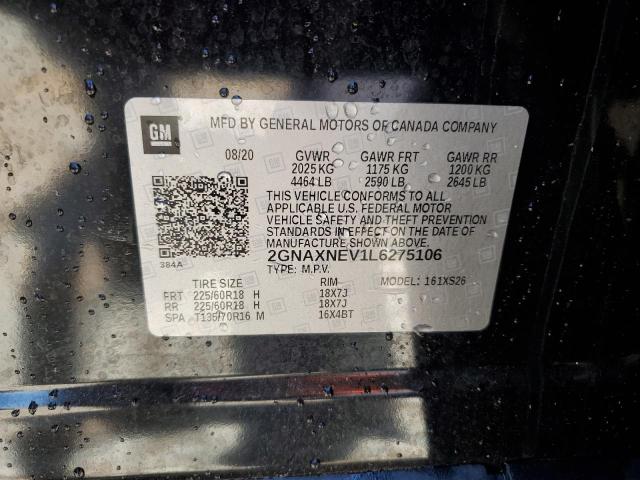 2020 CHEVROLET EQUINOX PR - 2GNAXNEV1L6275106