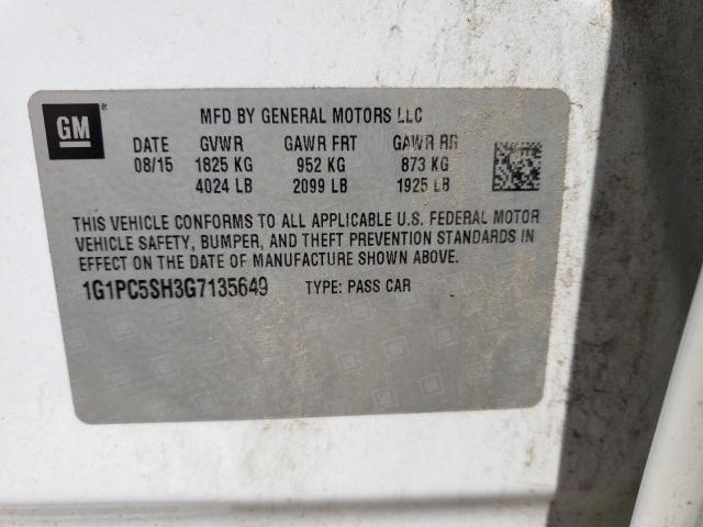 2016 CHEVROLET CRUZE LIMI - 1G1PC5SH3G7135649