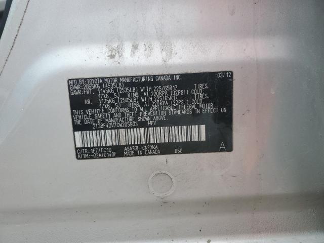 2012 TOYOTA RAV4 - 2T3BF4DV7CW205903