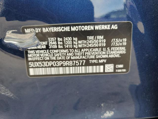 2023 BMW X3 XDRIVE3 - 5UX53DP03P9R87577