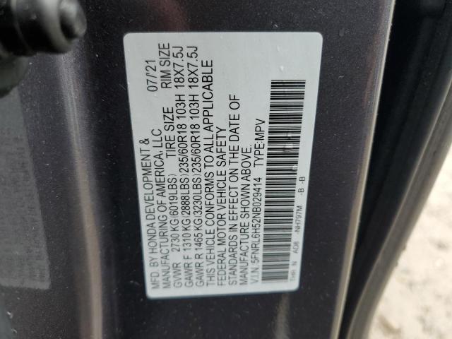 2022 HONDA ODYSSEY EX 5FNRL6H52NB029414