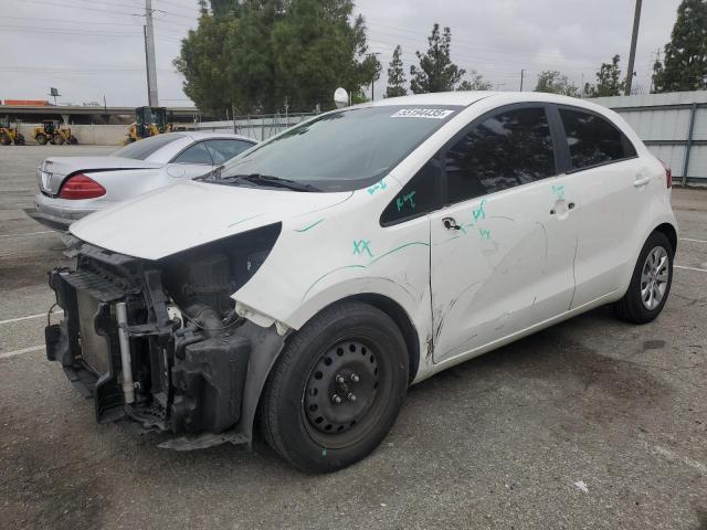 KIA RIO LX 2013 white  gas KNADM5A36D6296654 photo #1