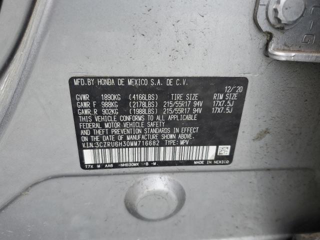 2021 HONDA HR-V LX 3CZRU6H30MM716682