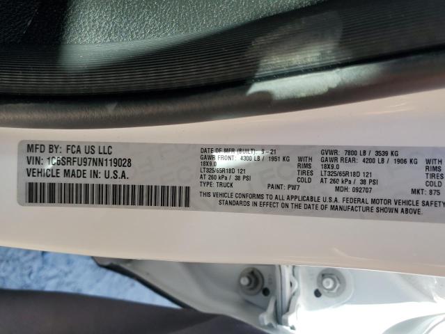 2022 RAM 1500 TRX 1C6SRFU97NN119028