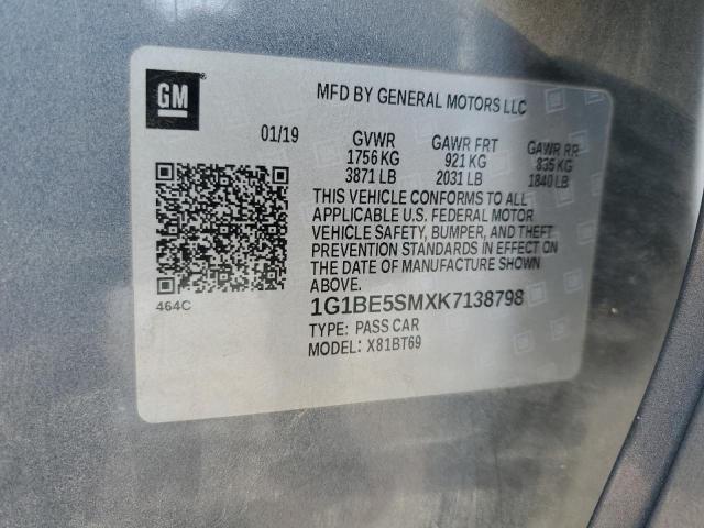 2019 CHEVROLET CRUZE LT - 1G1BE5SMXK7138798