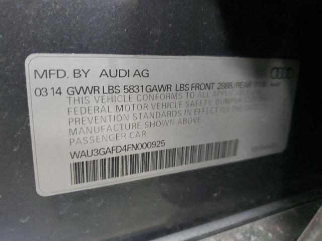 2015 AUDI A8 L QUATT WAU3GAFD4FN000925