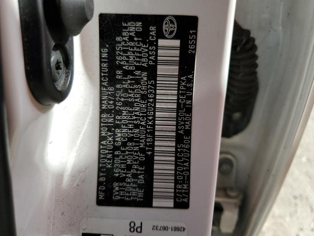 2016 TOYOTA CAMRY LE - 4T1BF1FK4GU246375
