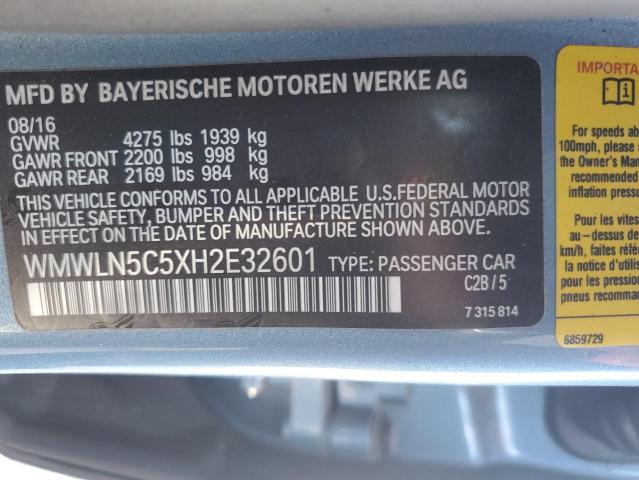 2017 MINI COOPER CLU WMWLN5C5XH2E32601