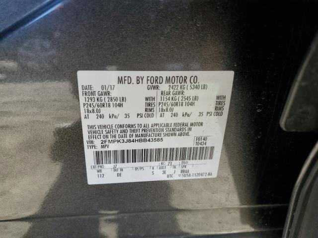 2017 FORD EDGE SEL - 2FMPK3J84HBB43585