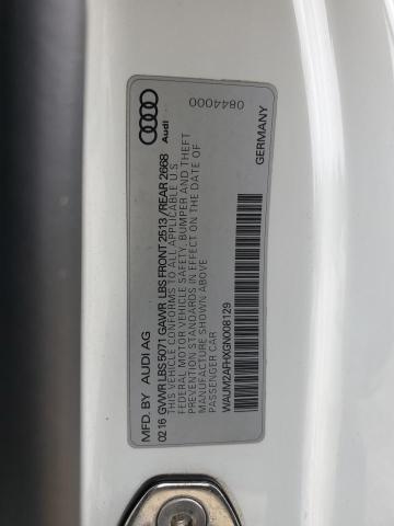 2016 AUDI A5 PREMIUM WAUM2AFHXGN008129