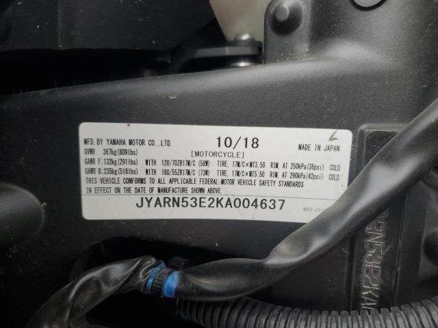 2019 YAMAHA MT09 JYARN53E2KA004637