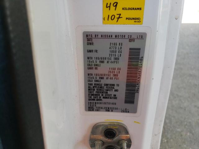 2019 NISSAN NV200 2.5S - 3N6CM0KN1KK701486