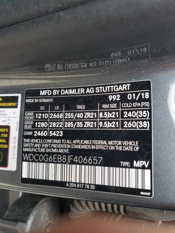 2018 MERCEDES-BENZ GLC 43 4MA WDC0G6EB8JF406657