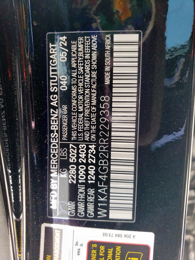 2024 MERCEDES-BENZ C 300 - W1KAF4GB2RR229358