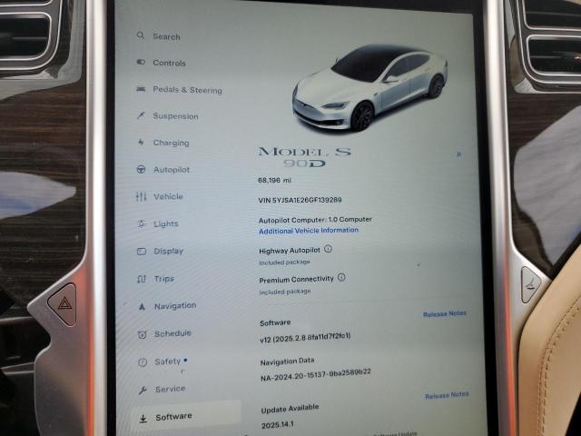 2016 TESLA MODEL S - 5YJSA1E26GF139289
