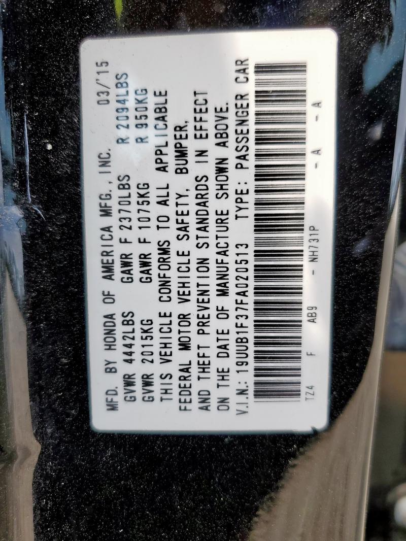 2015 ACURA TLX - 19UUB1F37FA020513