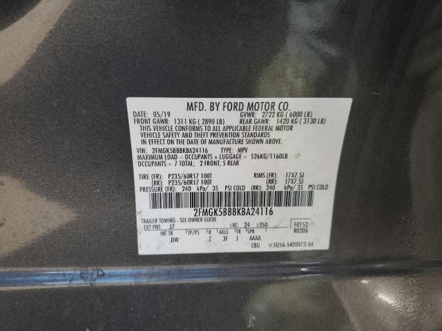 2019 FORD FLEX SE 2FMGK5B88KBA24116