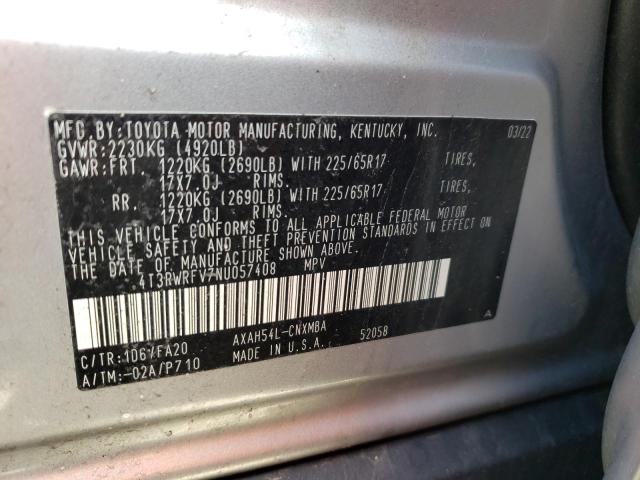 2022 TOYOTA RAV4 XLE - 4T3RWRFV7NU057408