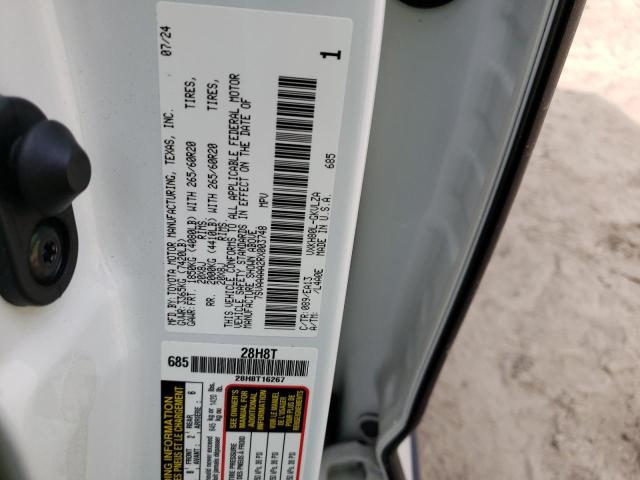 2024 TOYOTA SEQUOIA SR 7SVAAAAA2RX003748