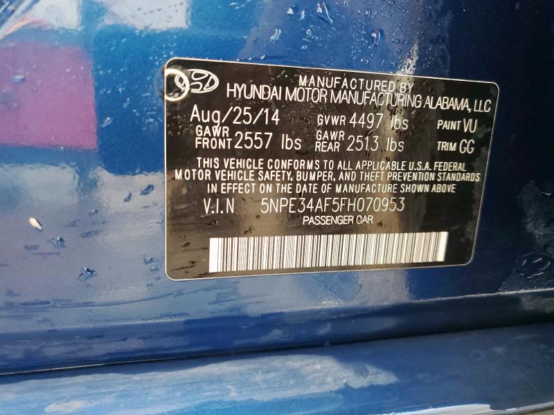 2015 HYUNDAI SONATA SPO - 5NPE34AF5FH070953