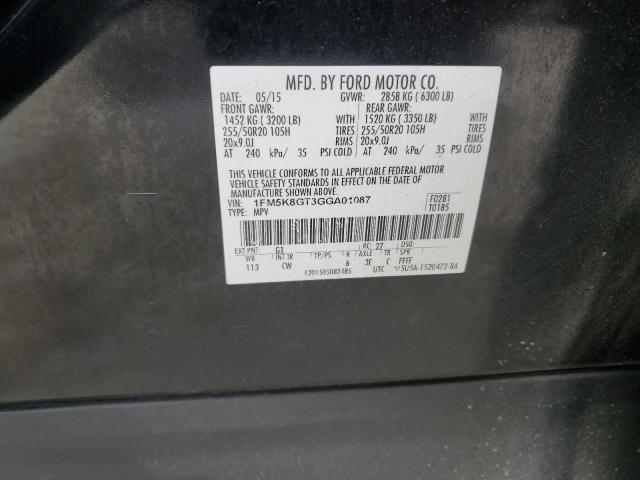 2016 FORD EXPLORER S 1FM5K8GT3GGA01087
