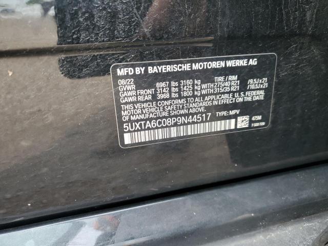 2023 BMW X5 XDRIVE4 - 5UXTA6C08P9N44517