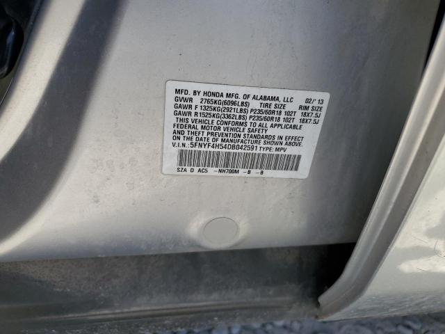2013 HONDA PILOT EXL - 5FNYF4H54DB042591