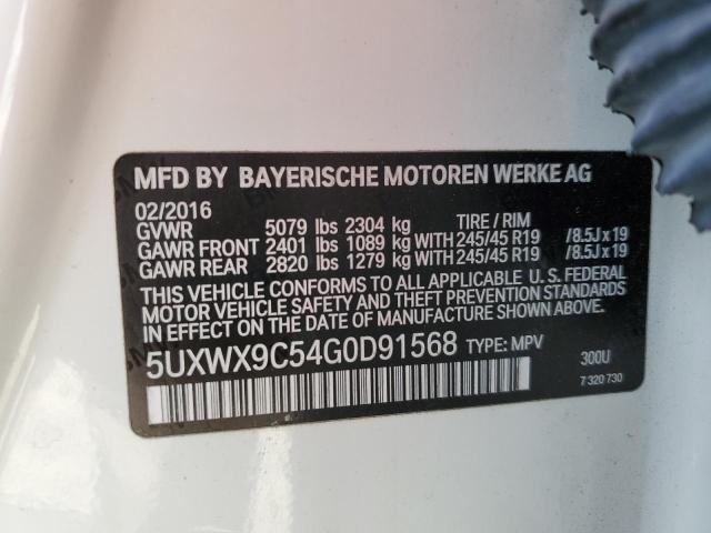 2016 BMW X3 XDRIVE2 - 5UXWX9C54G0D91568