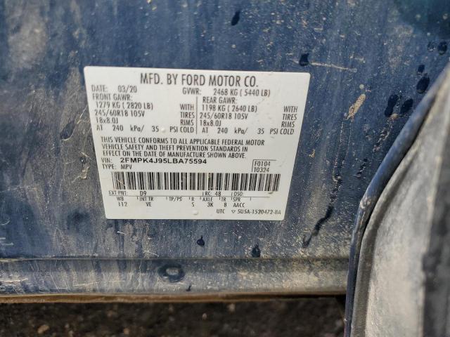 2020 FORD EDGE SEL 2FMPK4J95LBA75594