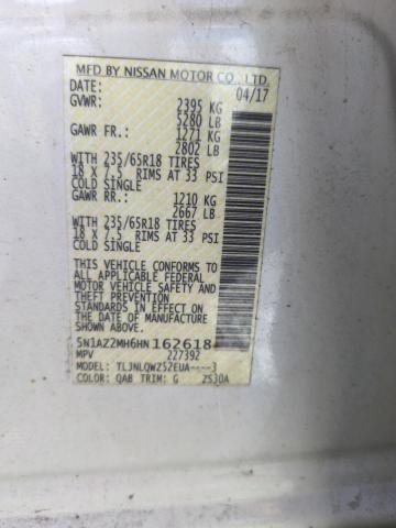 2017 NISSAN MURANO S - 5N1AZ2MH6HN162618