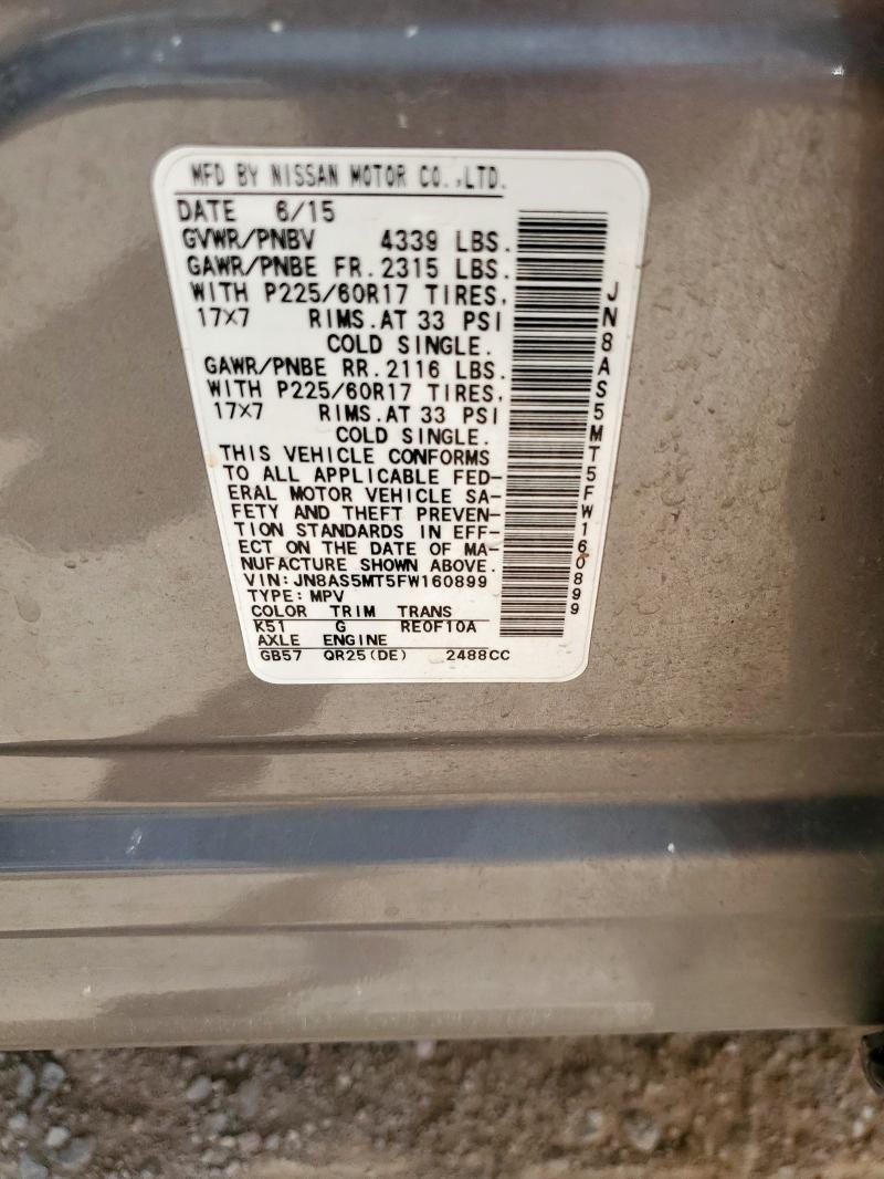2015 NISSAN ROGUE SELE - JN8AS5MT5FW160899