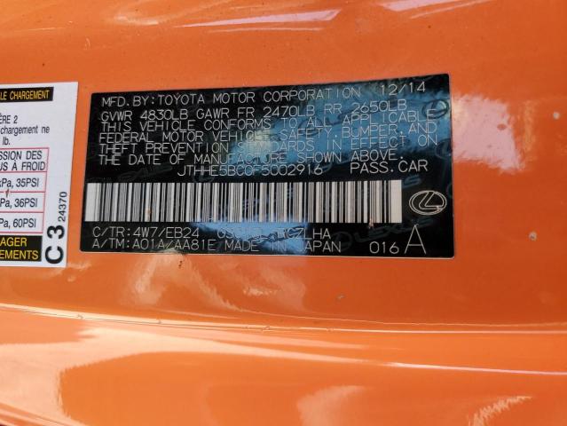 2015 LEXUS RC 350 JTHHE5BC0F5002916